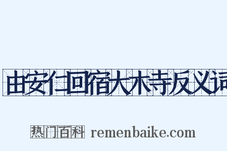 由安仁回宿大木寺反义词是什么意思的图片